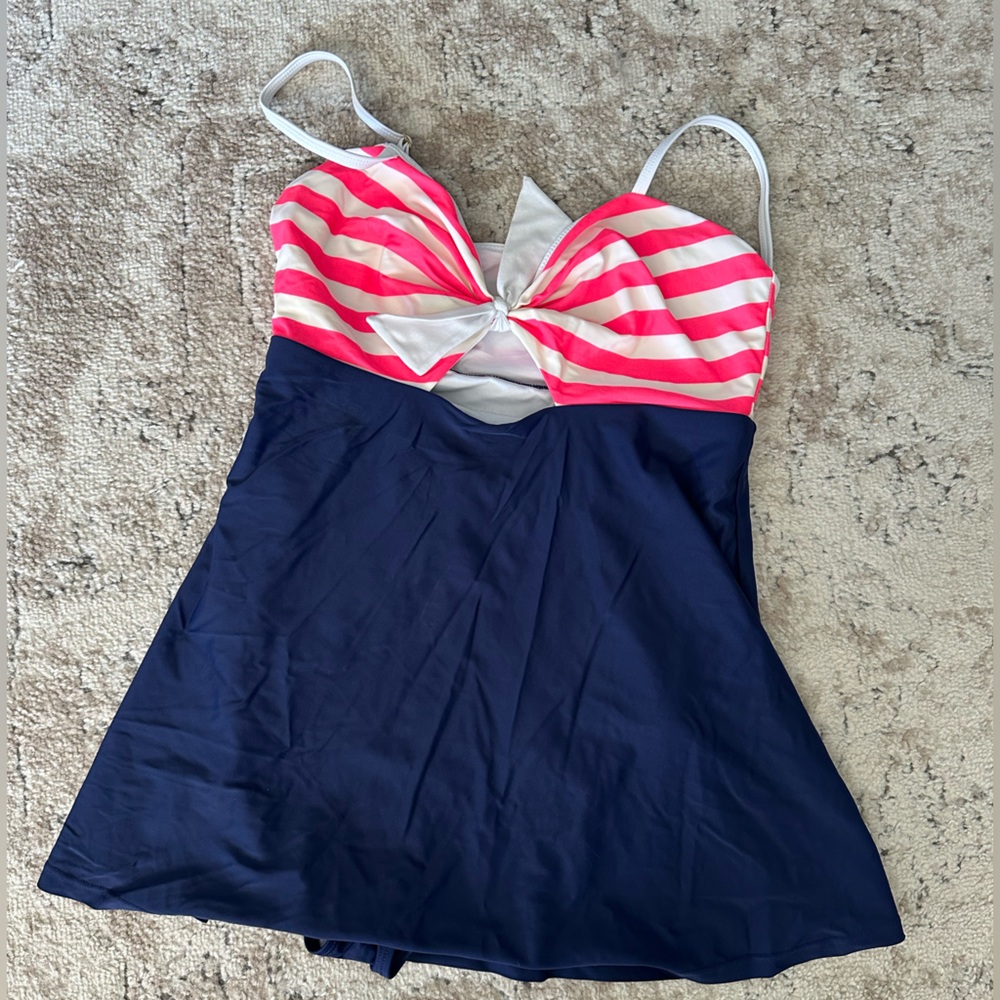 Striped Pink and Navy Dress